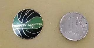 Значок ФК Торпедо Москва черно-зеленый цвет