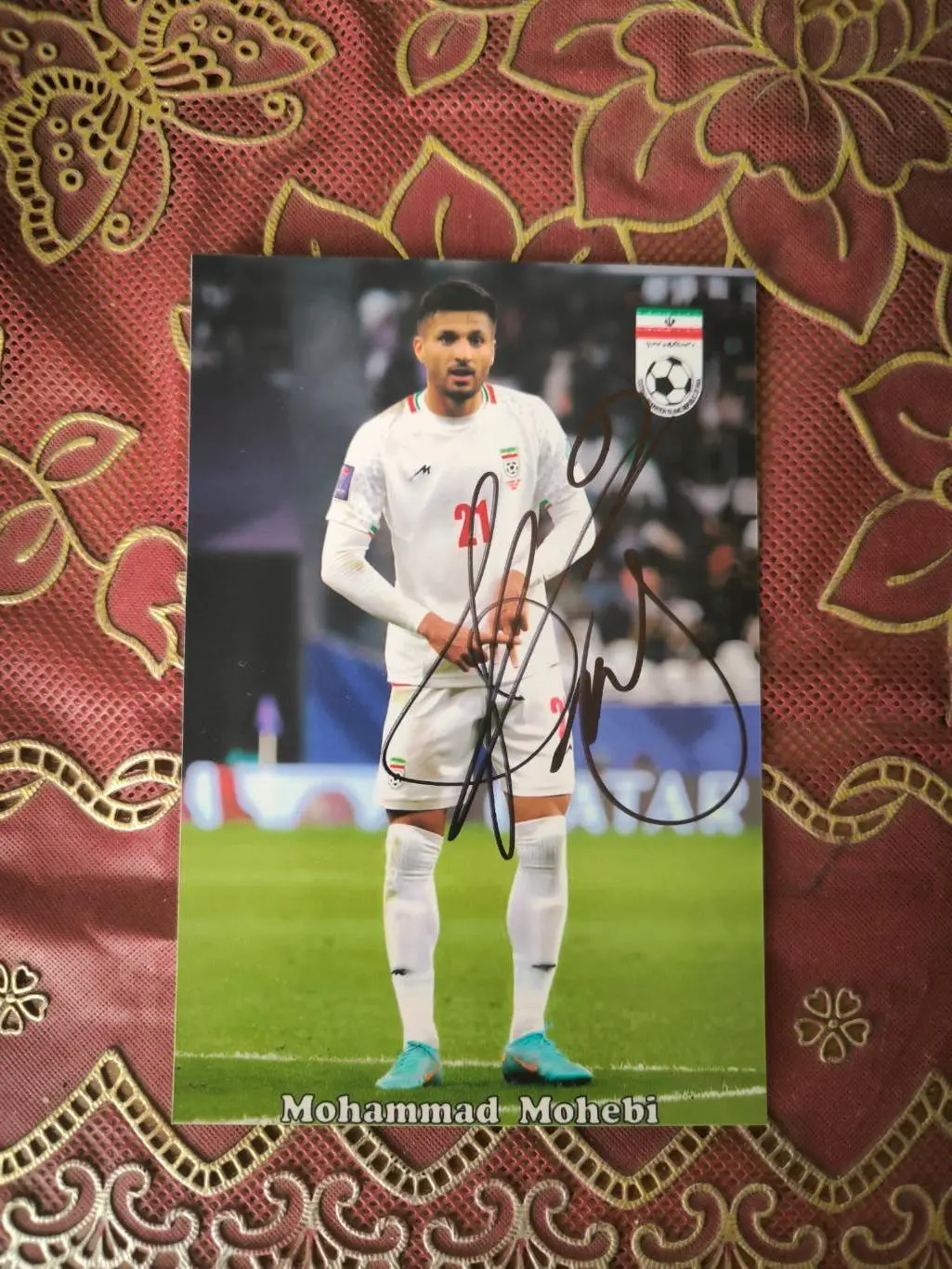 Автограф Мохаммада Мохеби