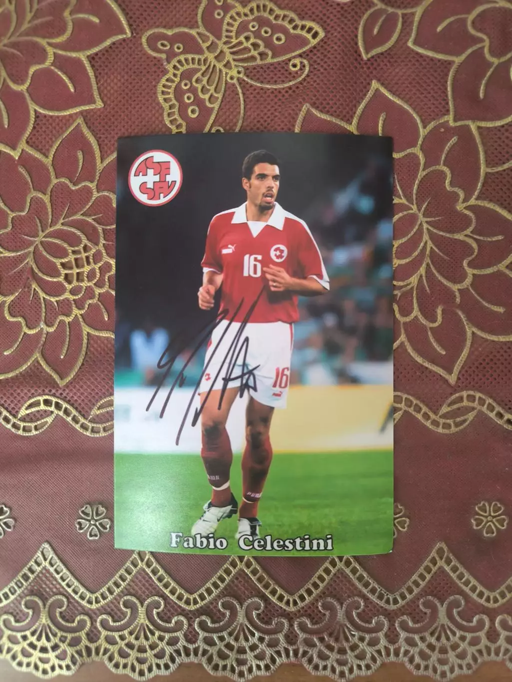Автограф Фабио Челестини