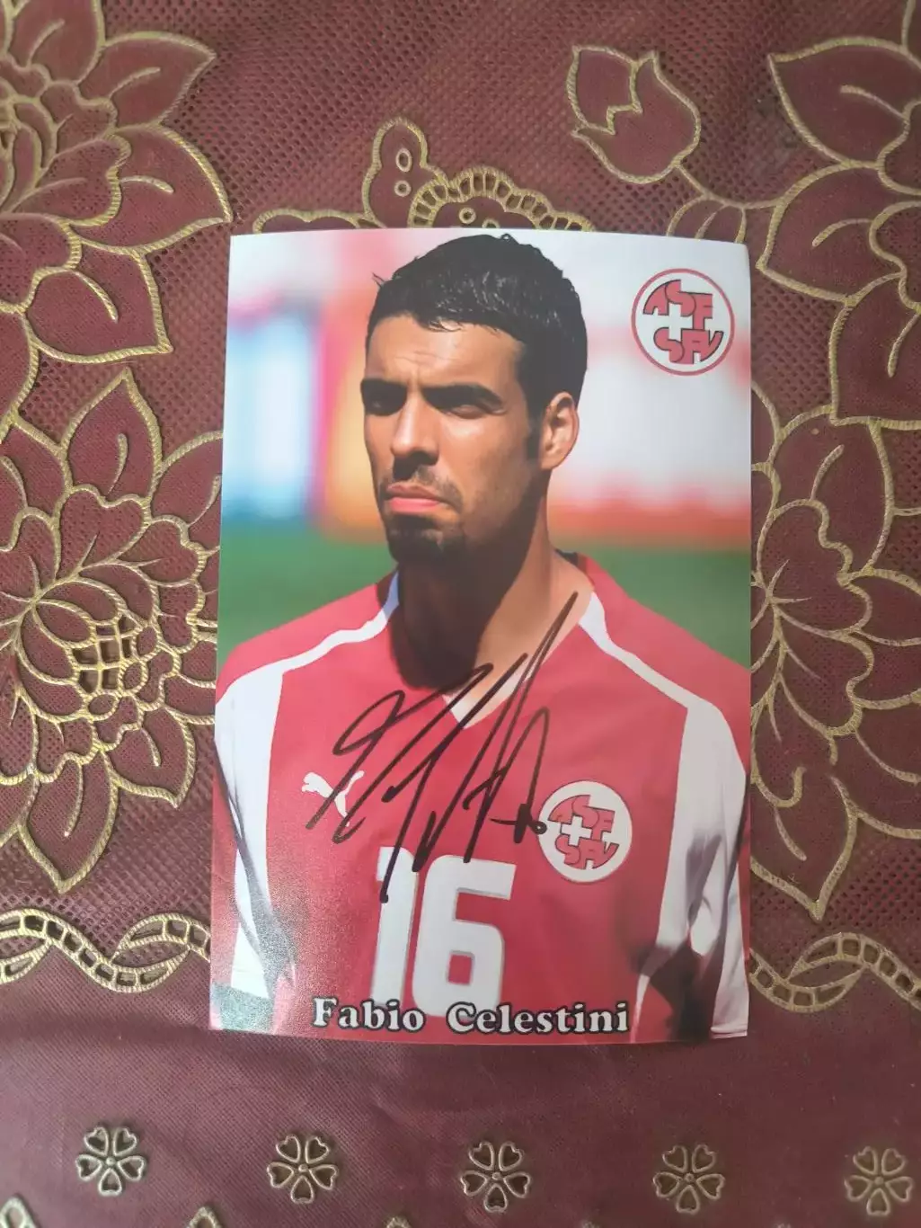 Автограф Фабио Челестини 1