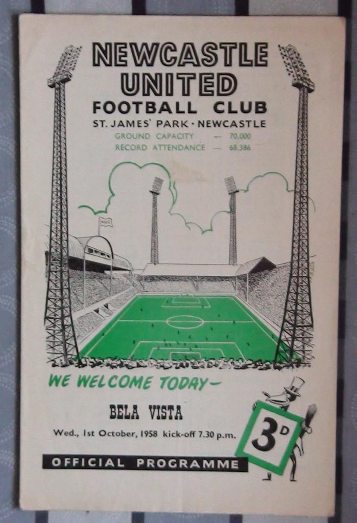 Ньюкасл Юнайтед, Англия - Бела Виста Бразилия 1958