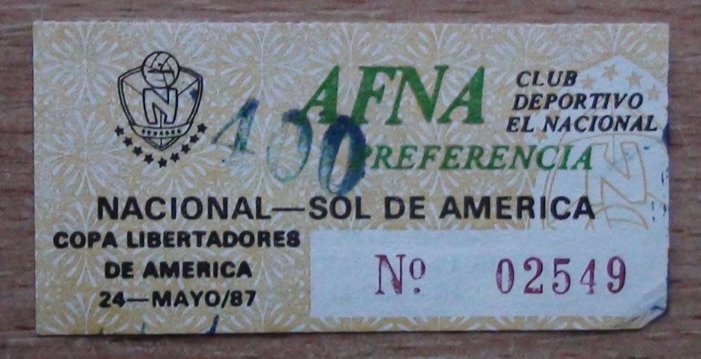 Кубок Либертадорес. Насьональ Уругвай - Соль де Америка Парагвай 1987