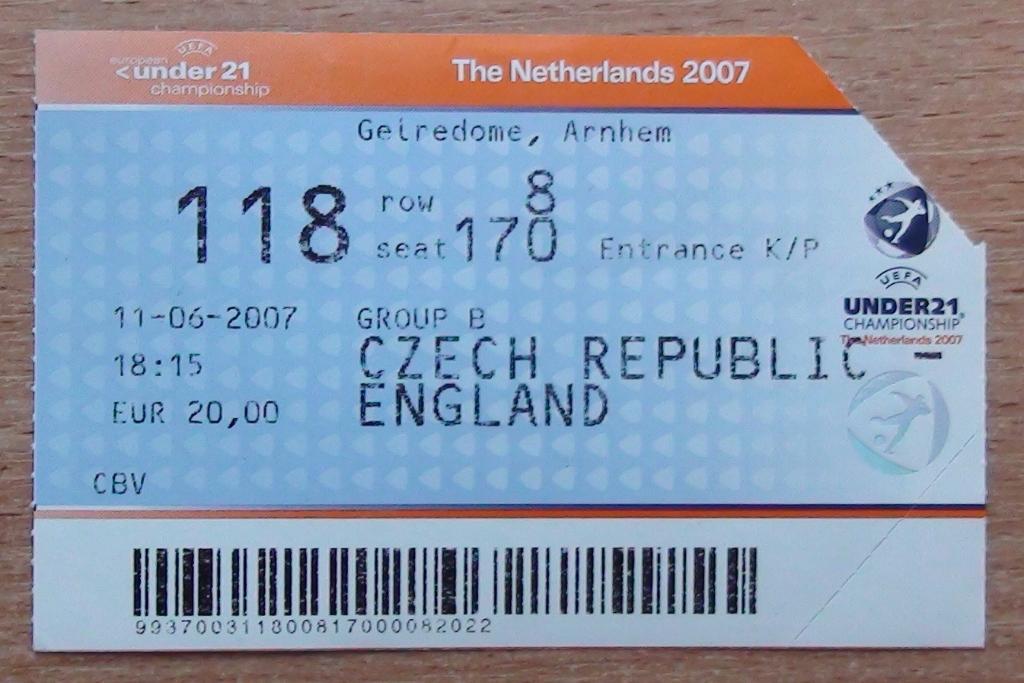 Юношеский Чемпионат Европы 2007. Чехия - Англия