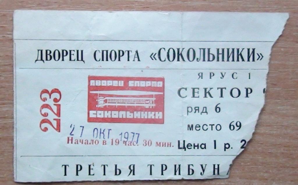 Динамо Москва - ЦСКА 27.10.1977, кубок, полуфинал