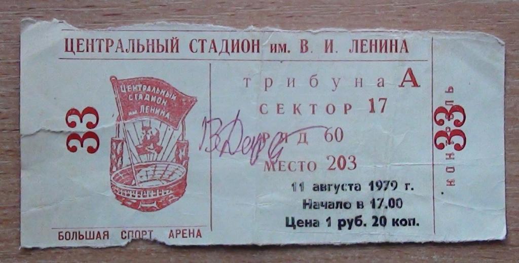 Динамо Москва - Динамо Тбилиси 1979, финал КССР, автограф В.Дараселии