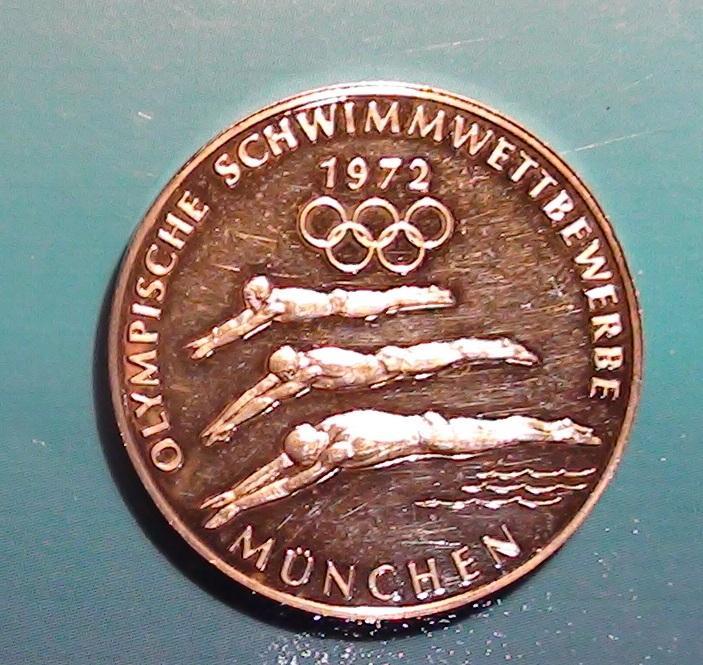 Олимпийский игры 1972, Мюнхен, плаванье, жетон 1