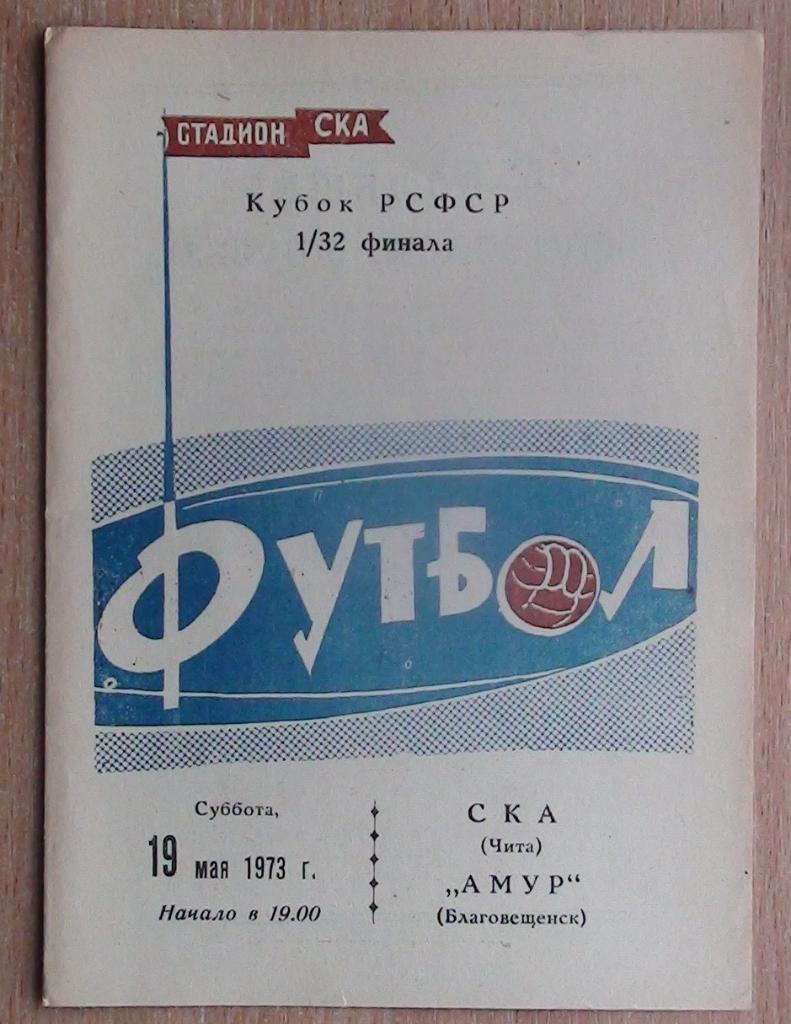 СКА Чита - Амур Благовещенск 1973, кубок