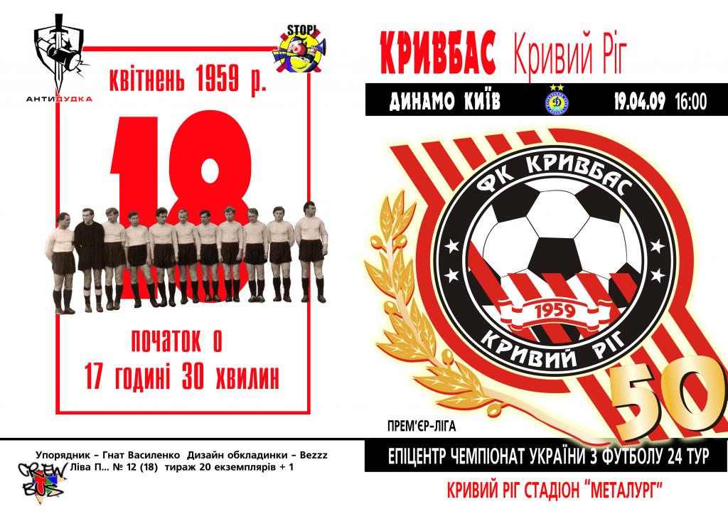 Кривбасс Кривой Рог - Динамо Киев 2008-09