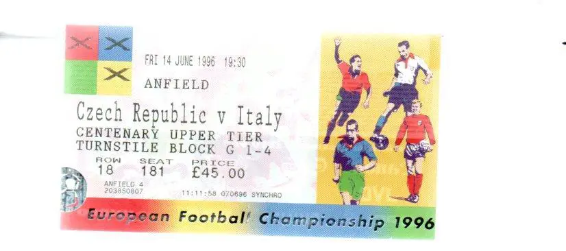 Энфилд Чехия-Италия 14.06.1996 Евро