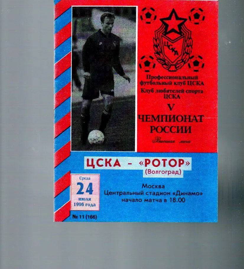 ЦСКА - Ротор (Волгоград) 24.07.1996