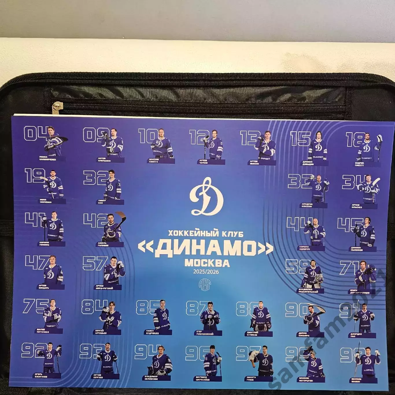 Постер командный хк Динамо сезона 2025/26 А3