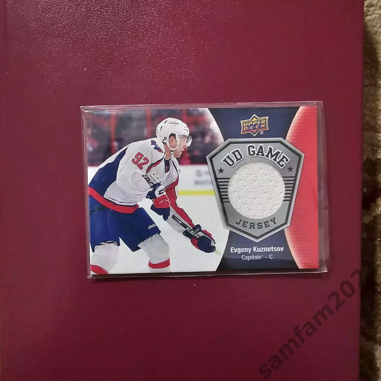 Карточка Евгений Кузнецов Washington Capitals jersey