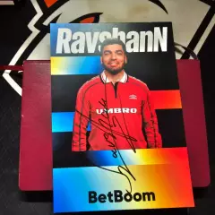Карточка с автографом ravshann стая 15х21см