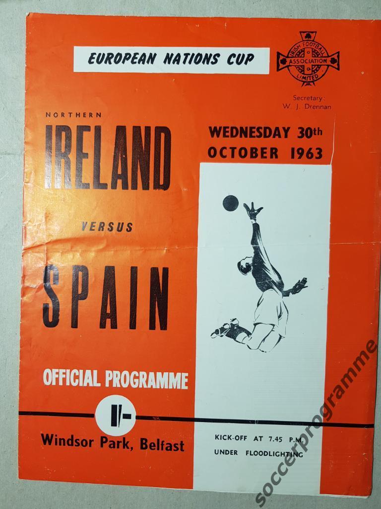 Северная Ирландия Испания 1963