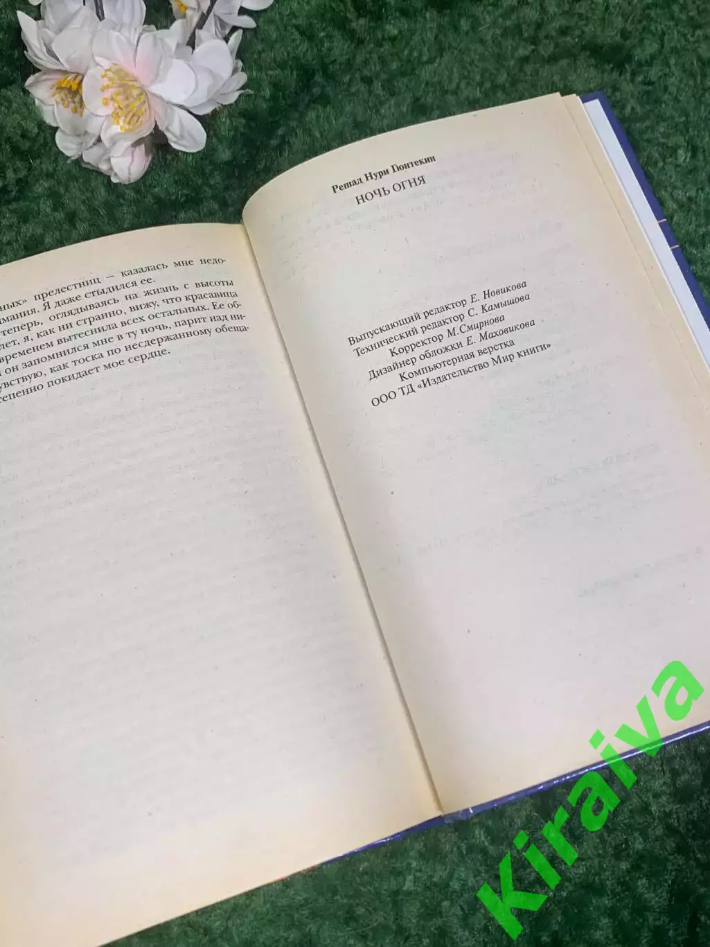 Книга роман «Ночь огня» Решада Нури Гюнтекина, 2008 Н2415 6