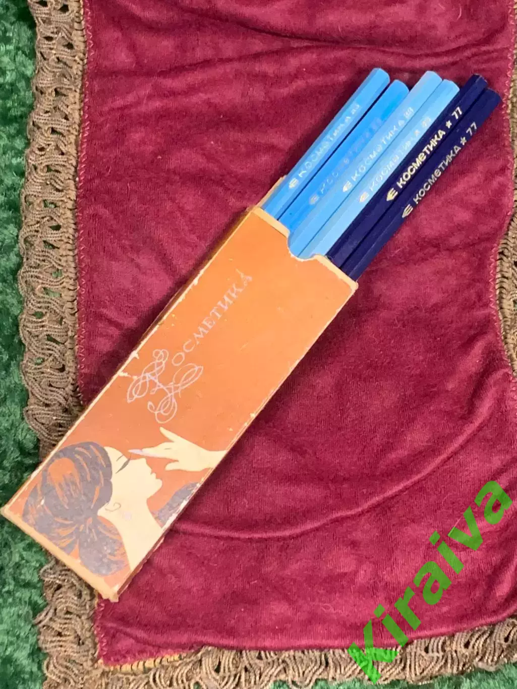 Косметические карандаши для глаз (набор 6 шт.) «КОСМЕТИКА» «83, 77», СССР, Н2494 3