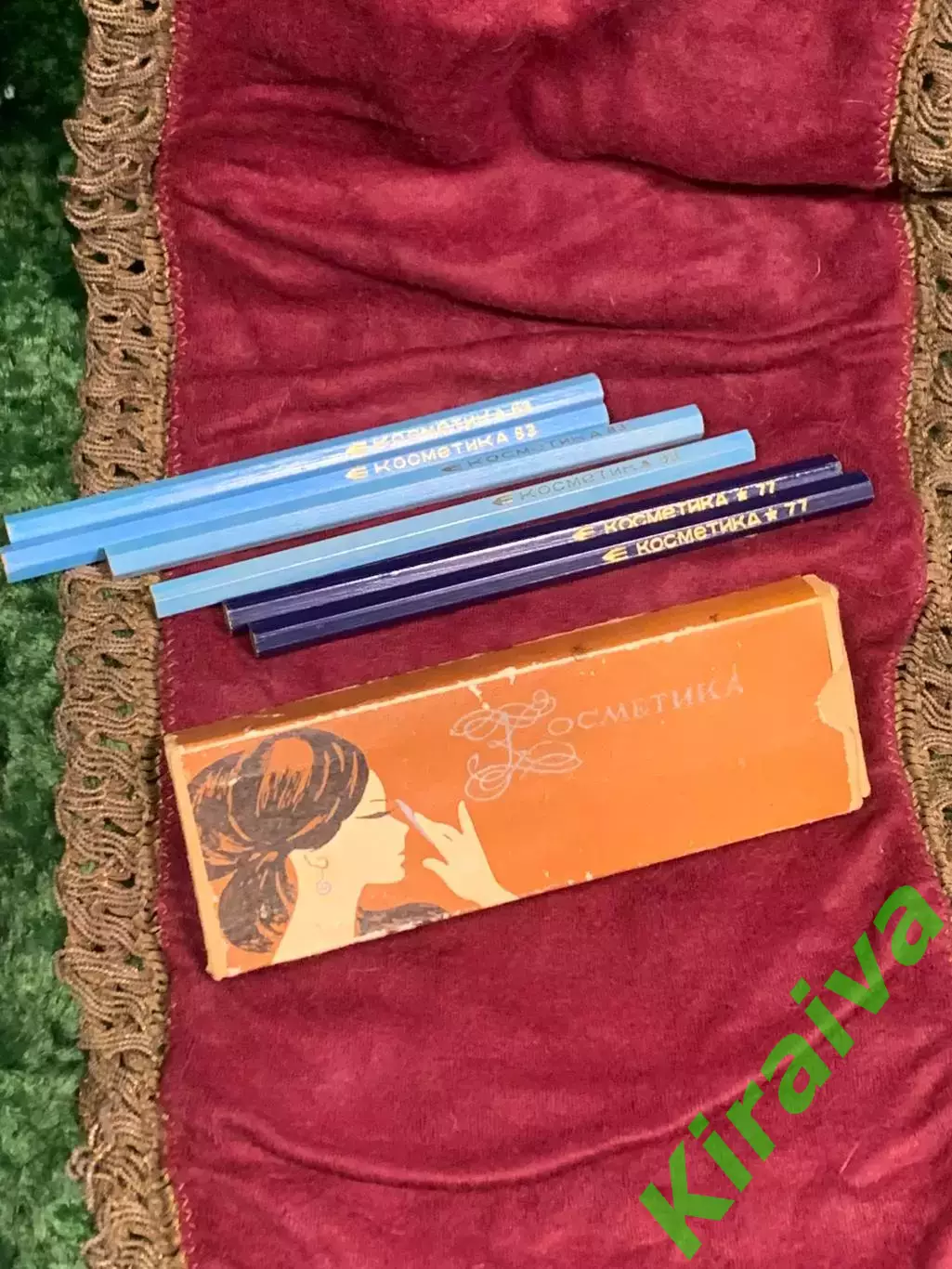 Косметические карандаши для глаз (набор 6 шт.) «КОСМЕТИКА» «83, 77», СССР, Н2494