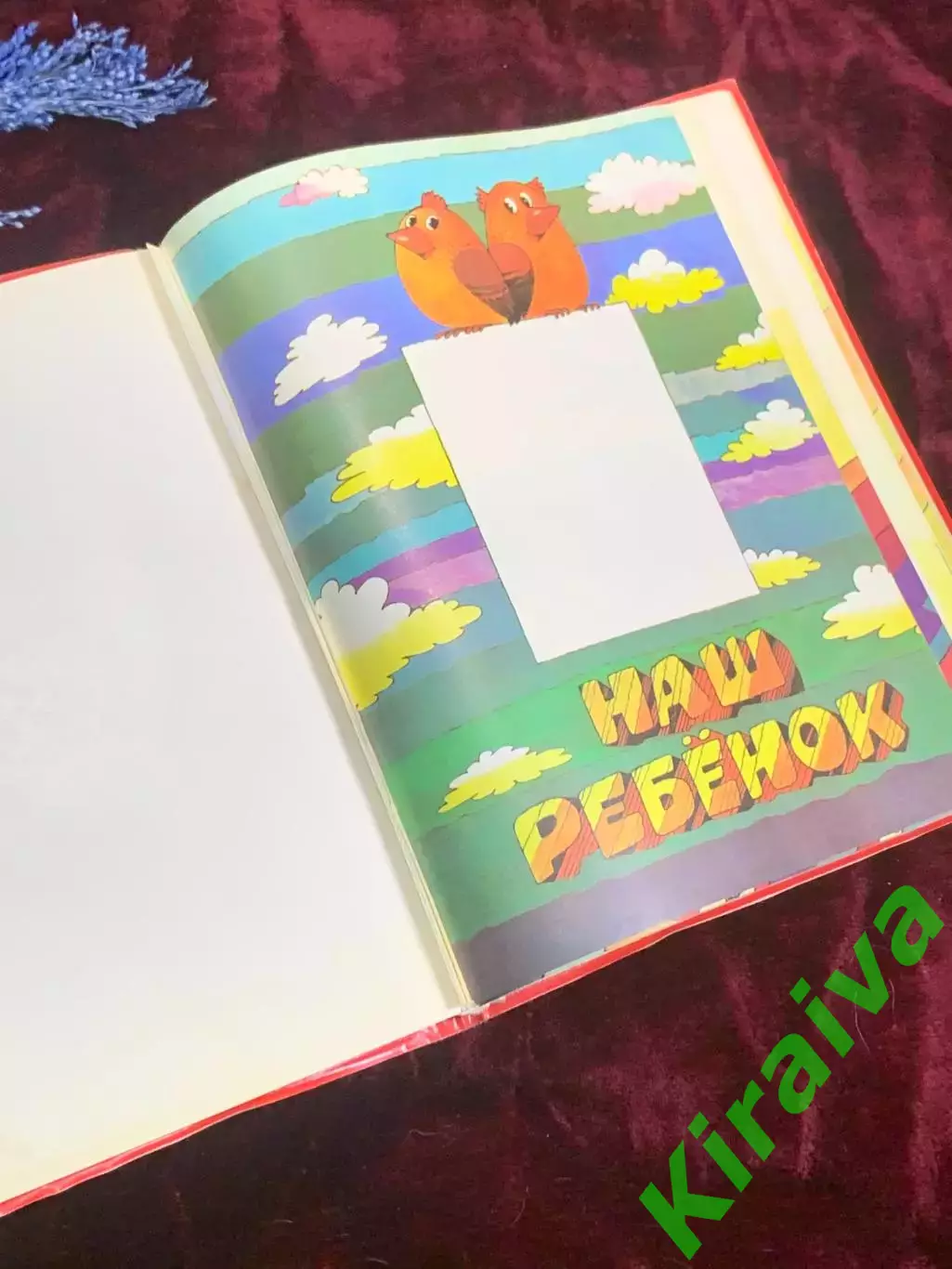 Фотоальбом винтажный Наш ребенок с анкетой альбом для фотоснимков чистый Н2224 2