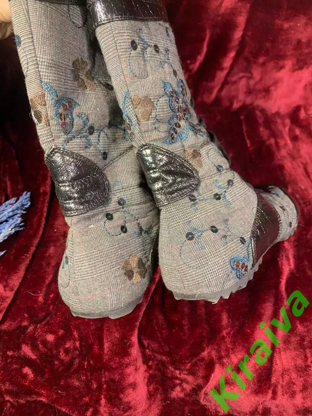 Сапоги женские спортивные высокие на шнурках текстиль р.40 (25,5 см) Н2519 2