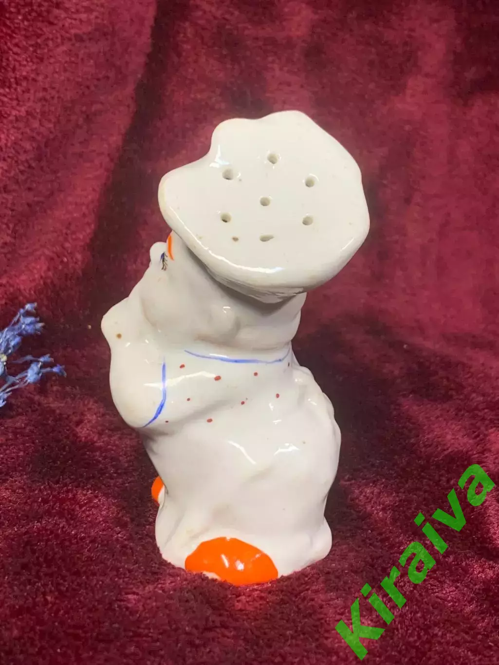 Статуэтка-солонка «Повар» (Поварёнок), советский винтаж, фарфор, Н2520 Городницк 6