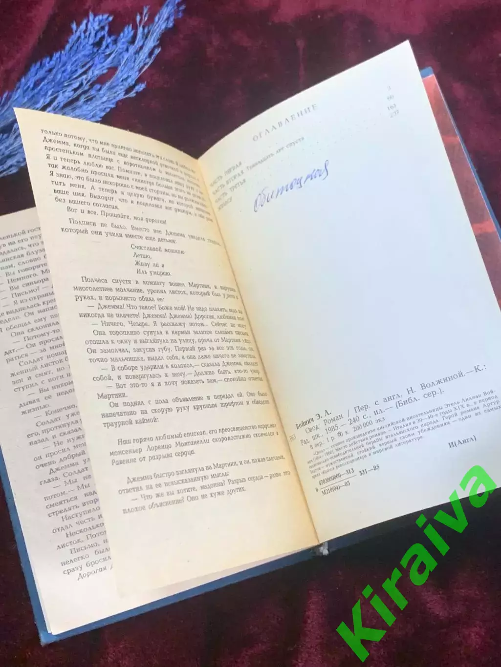 Книга роман «Овод» Этель Лилиан Войнич, 1986 г., Н4052,1 6