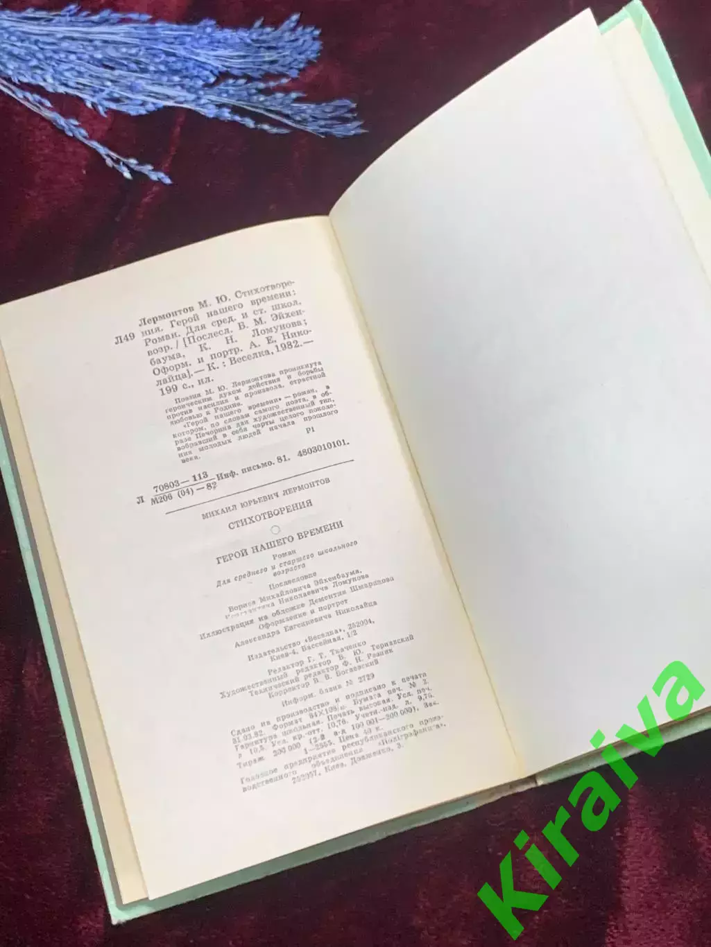 Книга сборник стихотворений и роман «Стихотворения. Герой нашего времени» Н2543 6