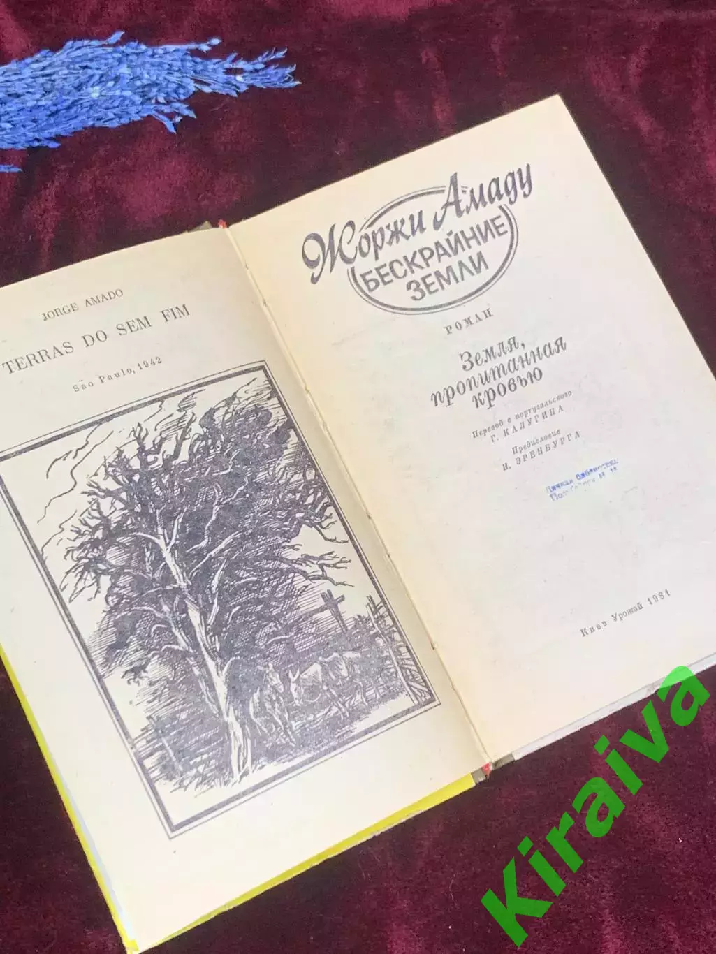 Книга роман «Бескрайние земли» Жоржи Амаду 1981 г., Киев, Н2571 2