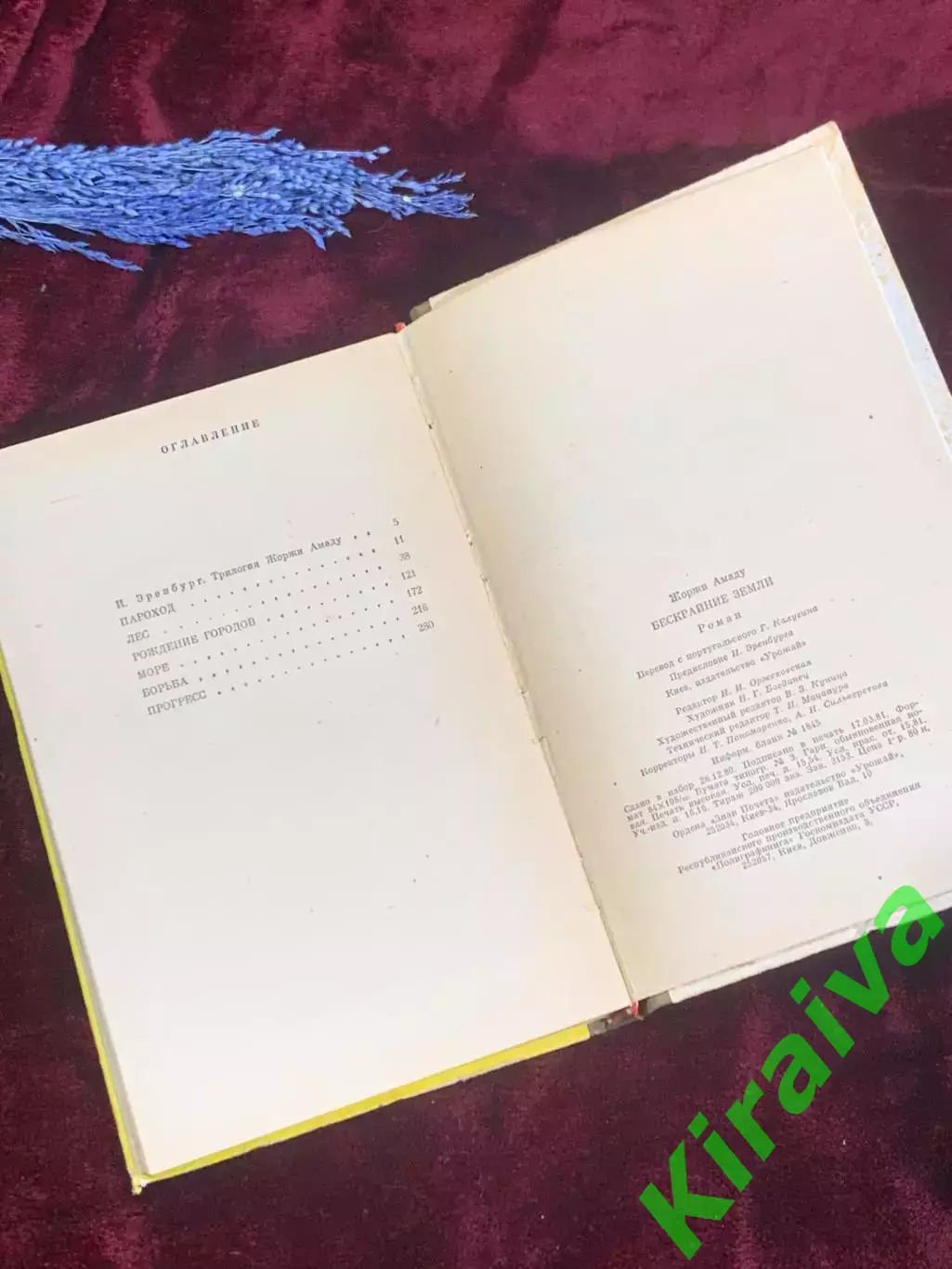 Книга роман «Бескрайние земли» Жоржи Амаду 1981 г., Киев, Н2571 5