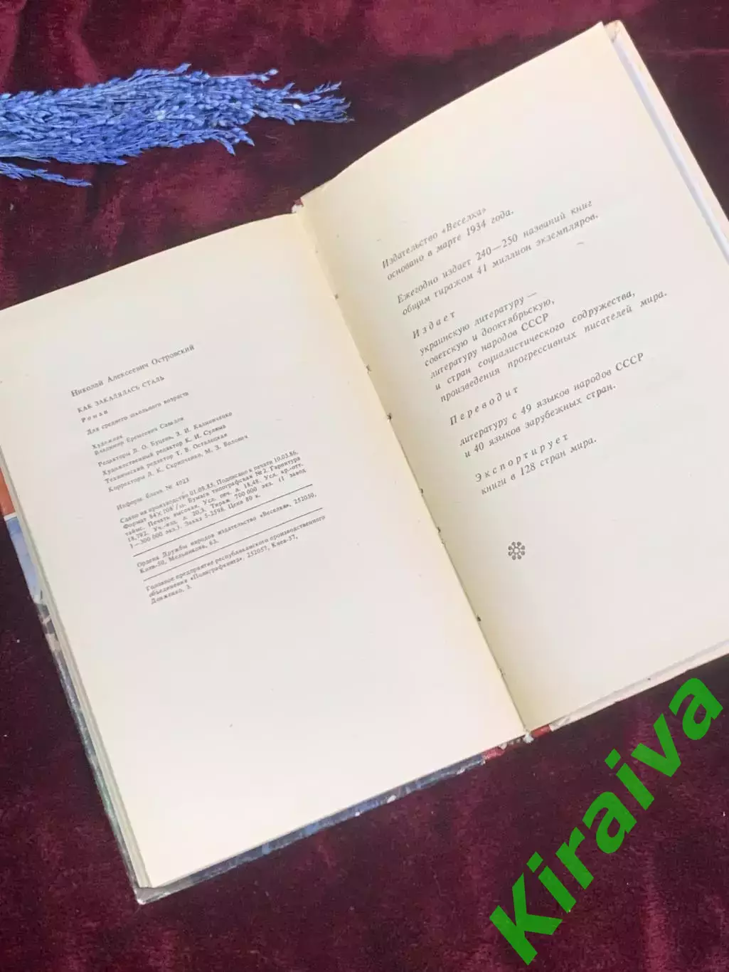 Книга роман «Как закалялась сталь» Николай Островский 1986 г., Киев, Н2572 6