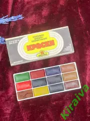 Винтажный набор акварельных школьно оформительских красок СССР 12 цветов (Н2597)