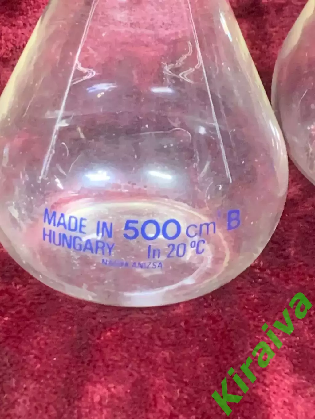 Колба лабораторная мерная стеклянная 500 мл Hungary винтаж комплект 2 шт (Н2600) 1