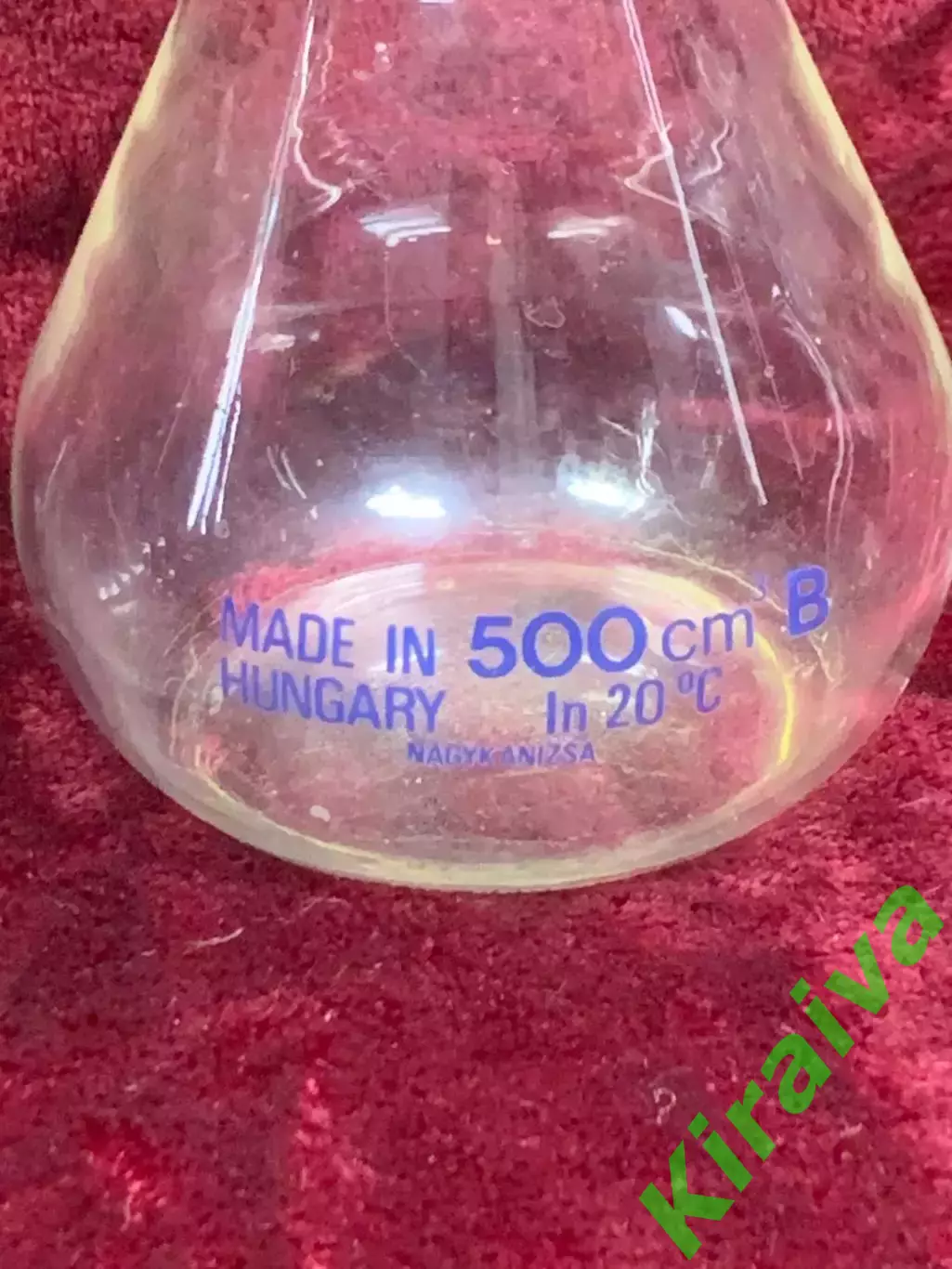 Колба лабораторная мерная стеклянная 500 мл Hungary винтаж комплект 2 шт (Н2600) 2