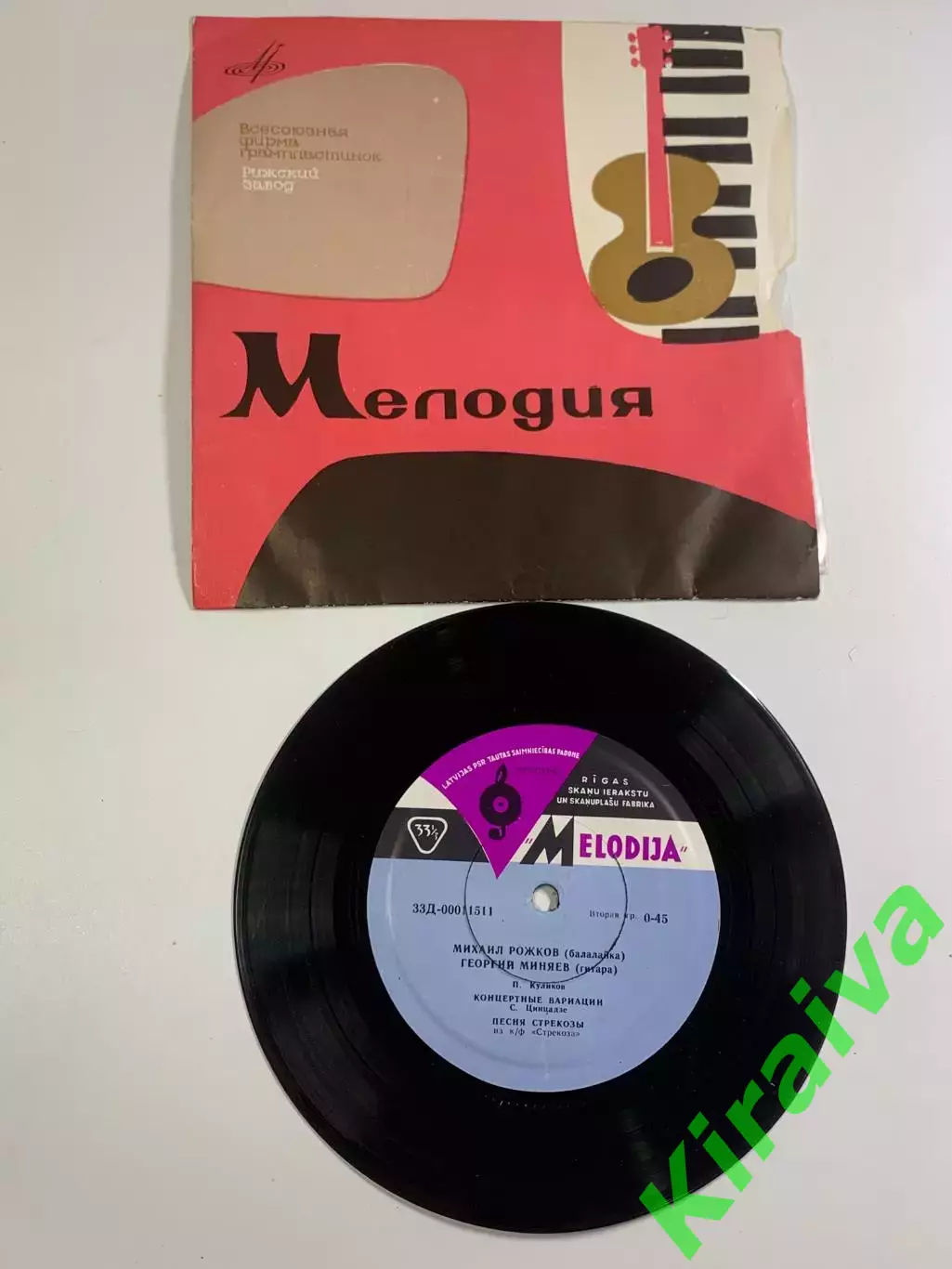 Пластинка виниловая инструментальная «Концертные вариации» Рожков, Миняе (Н2619)