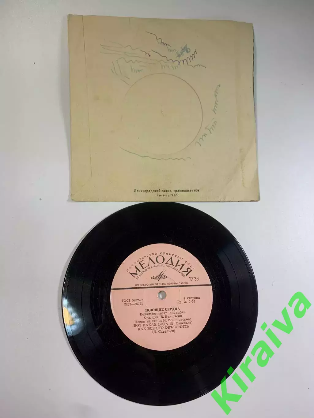 Пластинка виниловая ВИА Поющие сердца Мелодия М62-36721/36722 33 об/мин (Н2621) 3