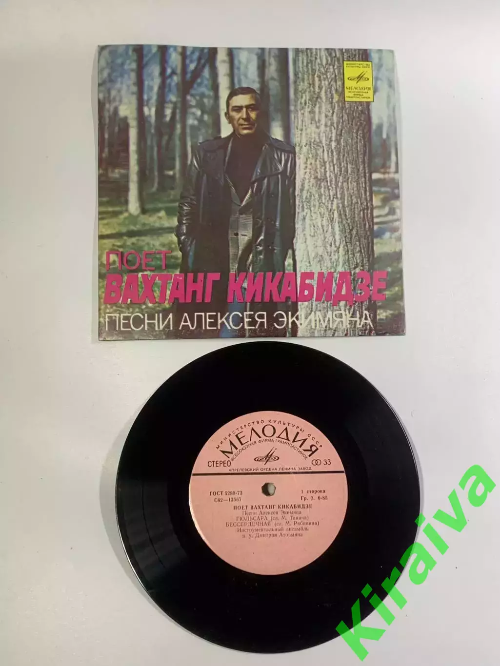 Грампластинка миньон советская Вахтанг Кикабидзе песни Алексея Экимяна(Н2644)