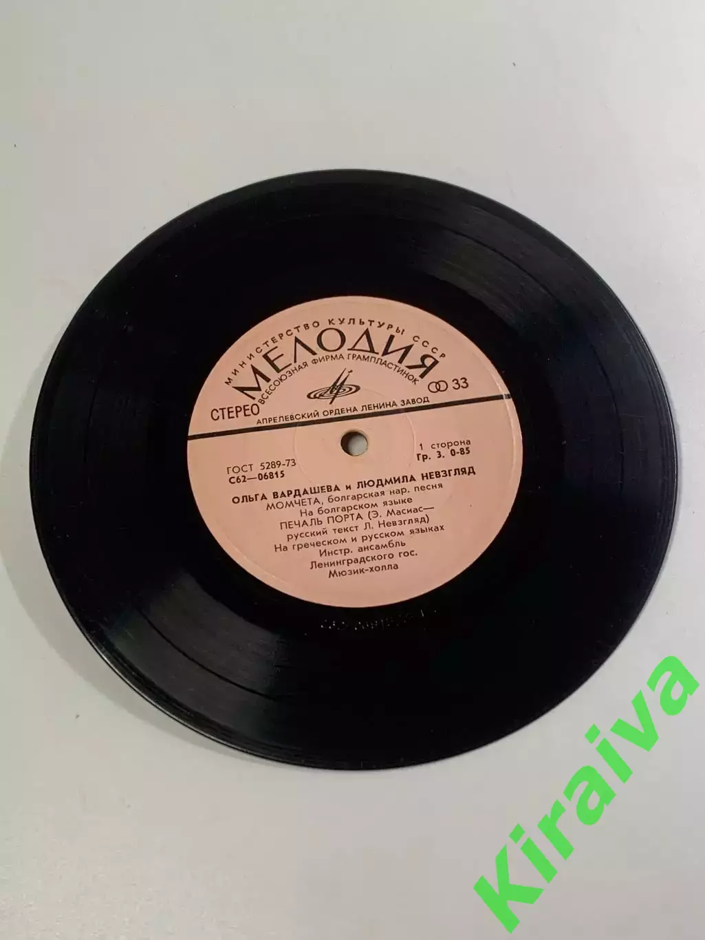 Виниловая пластинка-миньон Ольга Вардашева и Людмила Невзгляд (Н2666)