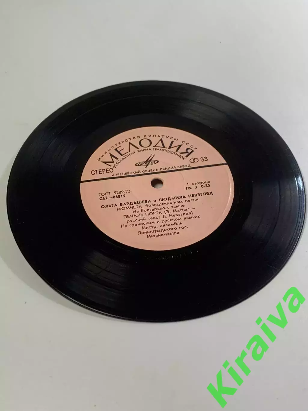 Виниловая пластинка-миньон Ольга Вардашева и Людмила Невзгляд (Н2666) 1