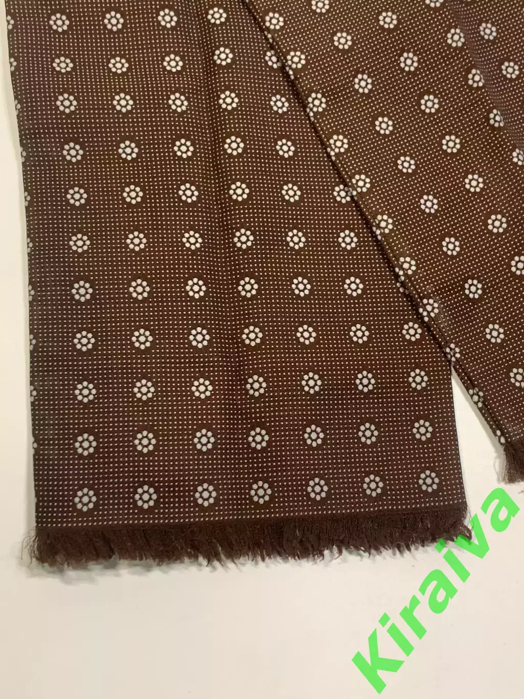 Мужской шарф с принтом и короткими кисточками (Н1020) 2