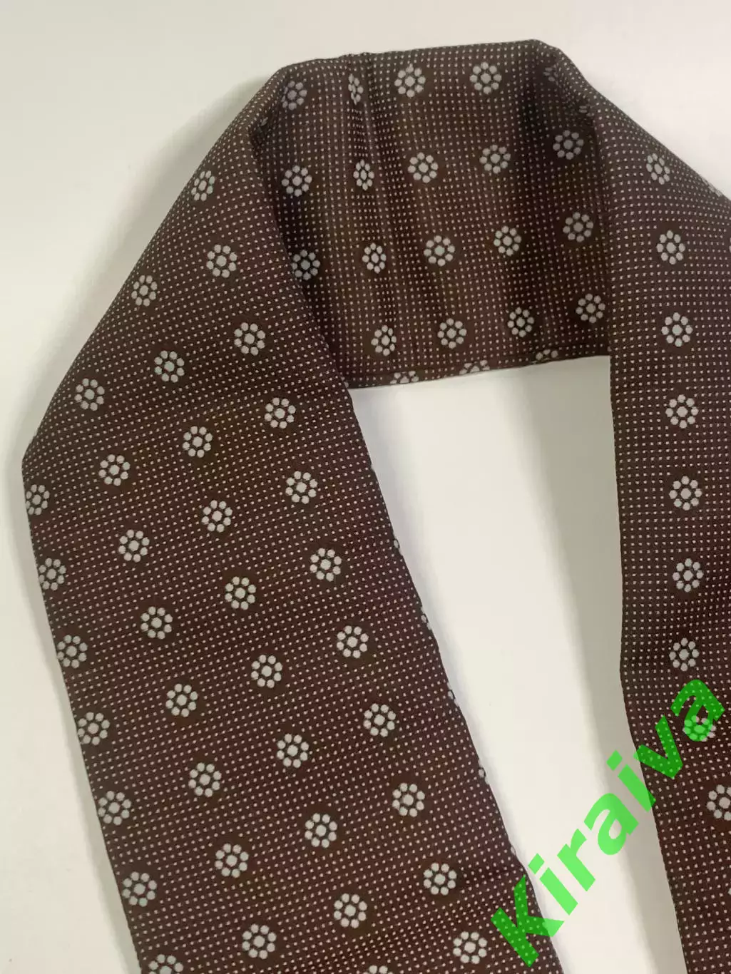 Мужской шарф с принтом и короткими кисточками (Н1020)