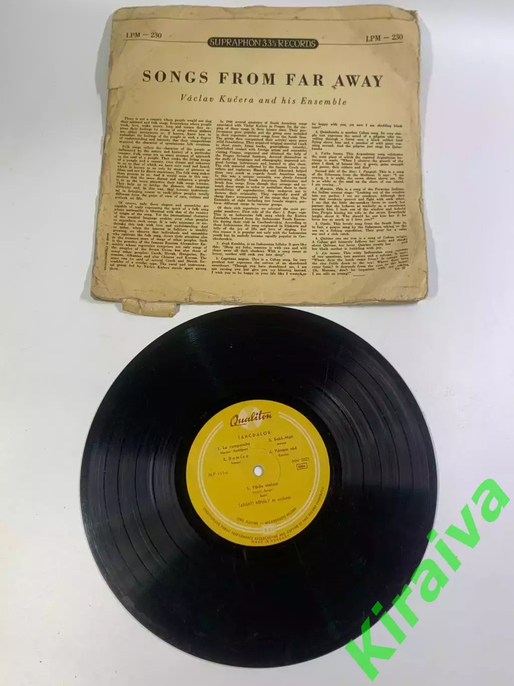 Виниловая пластинка «T?ncdalok (Танцевальные песни)» Qualiton Венгрия 1950 Н2694 3