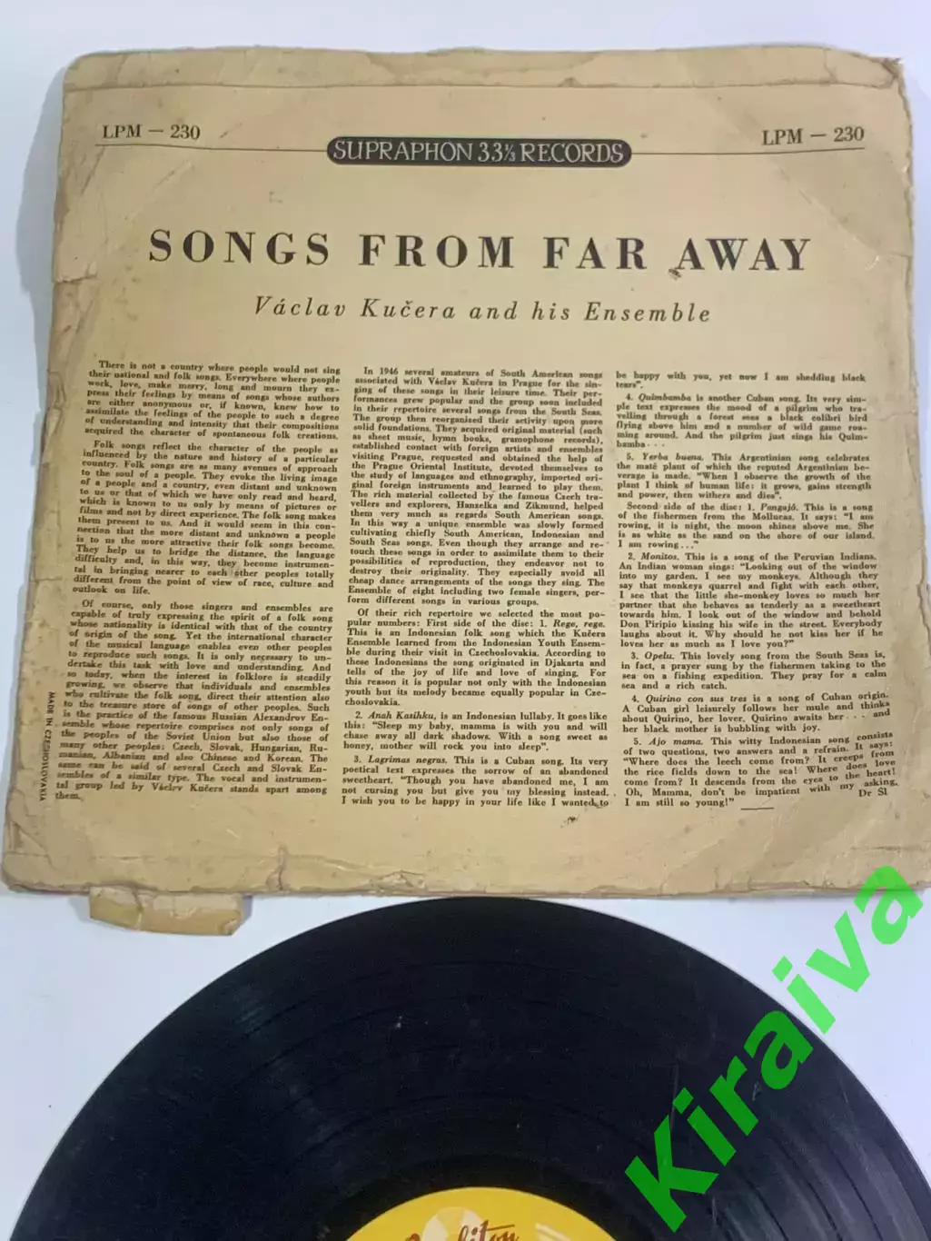 Виниловая пластинка «T?ncdalok (Танцевальные песни)» Qualiton Венгрия 1950 Н2694 4