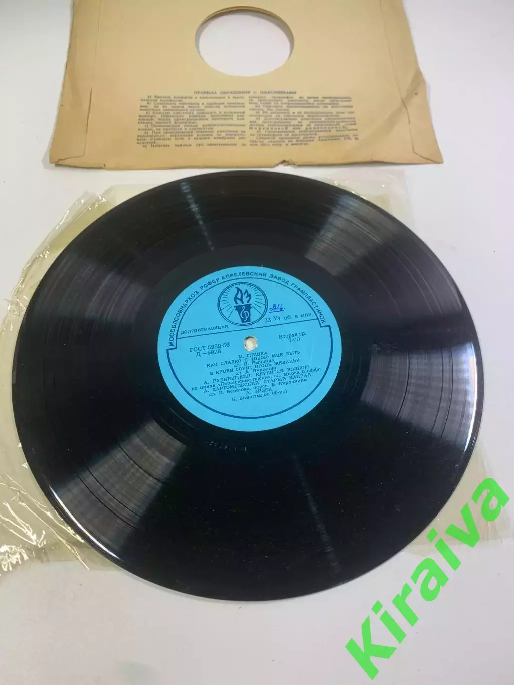 Виниловая пластинка романсы «Песня о песне» Тихон Хренников Артур Эйзен Ме Н2705 4