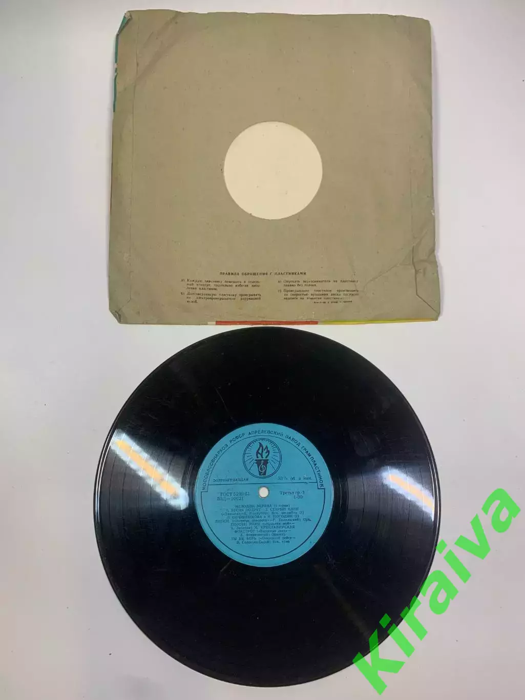 Виниловая пластинка эстрада «Мелодии экрана (9 серия)» песни из кинофильмо Н2717 3