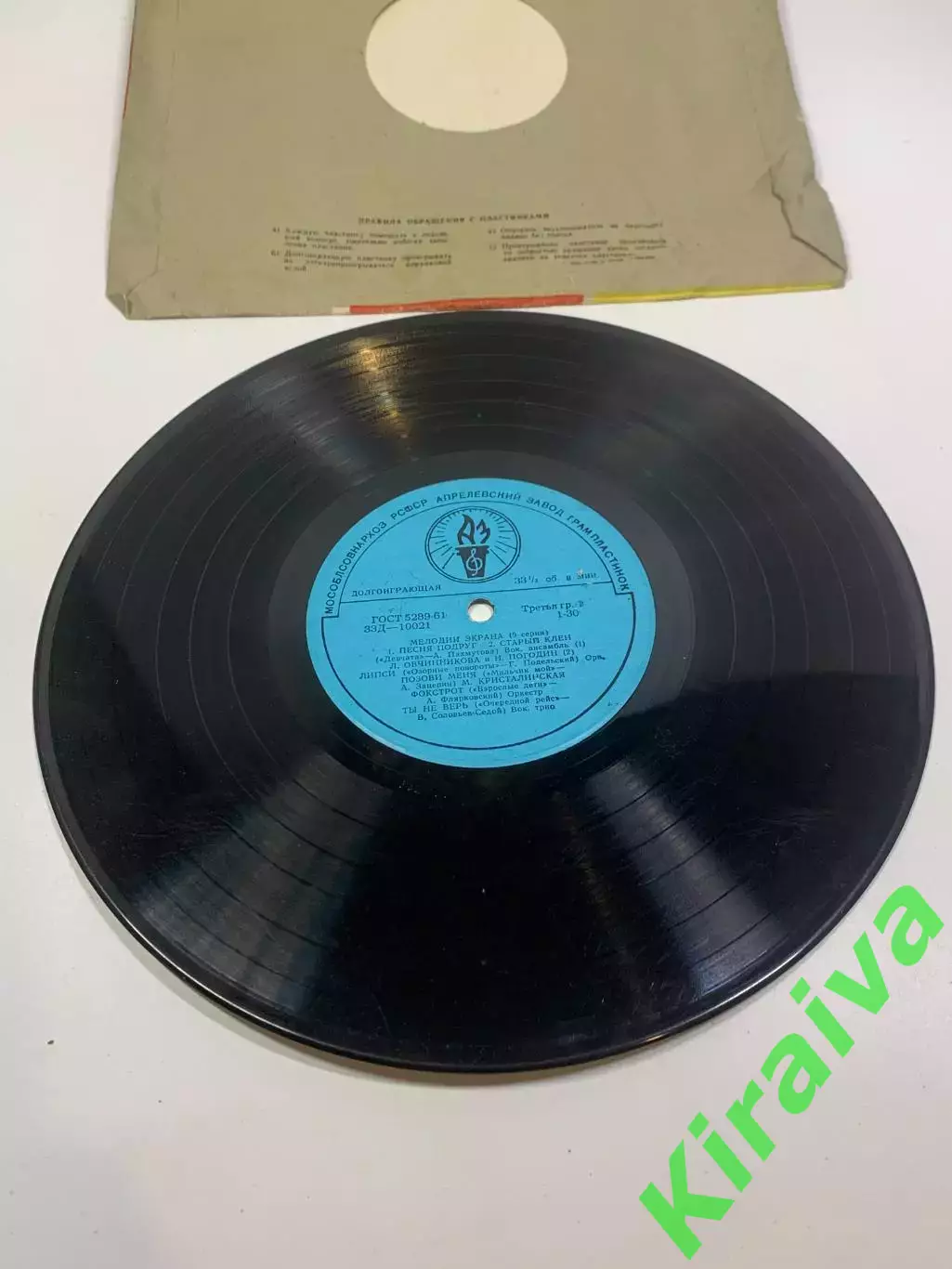 Виниловая пластинка эстрада «Мелодии экрана (9 серия)» песни из кинофильмо Н2717 4