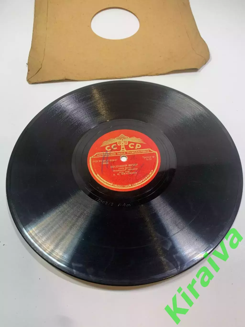 Грампластинка шеллак 78 об/мин «Тико-Тико / Весенний вечер» оркестр А. Н.Н2718 4