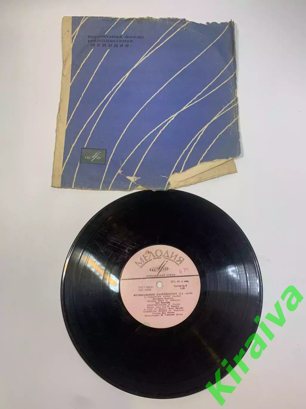 Виниловая пластинка эстрада «Музыкальный калейдоскоп (3 серия)» Мелодия СС Н2725