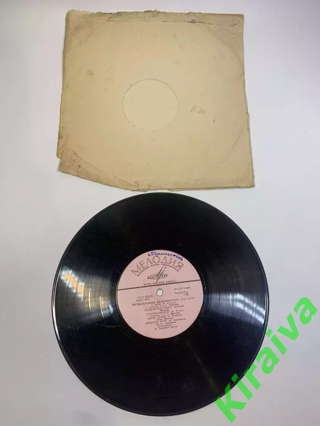 Виниловая пластинка эстрада «Музыкальный калейдоскоп (3 серия)» Мелодия СС Н2725 3