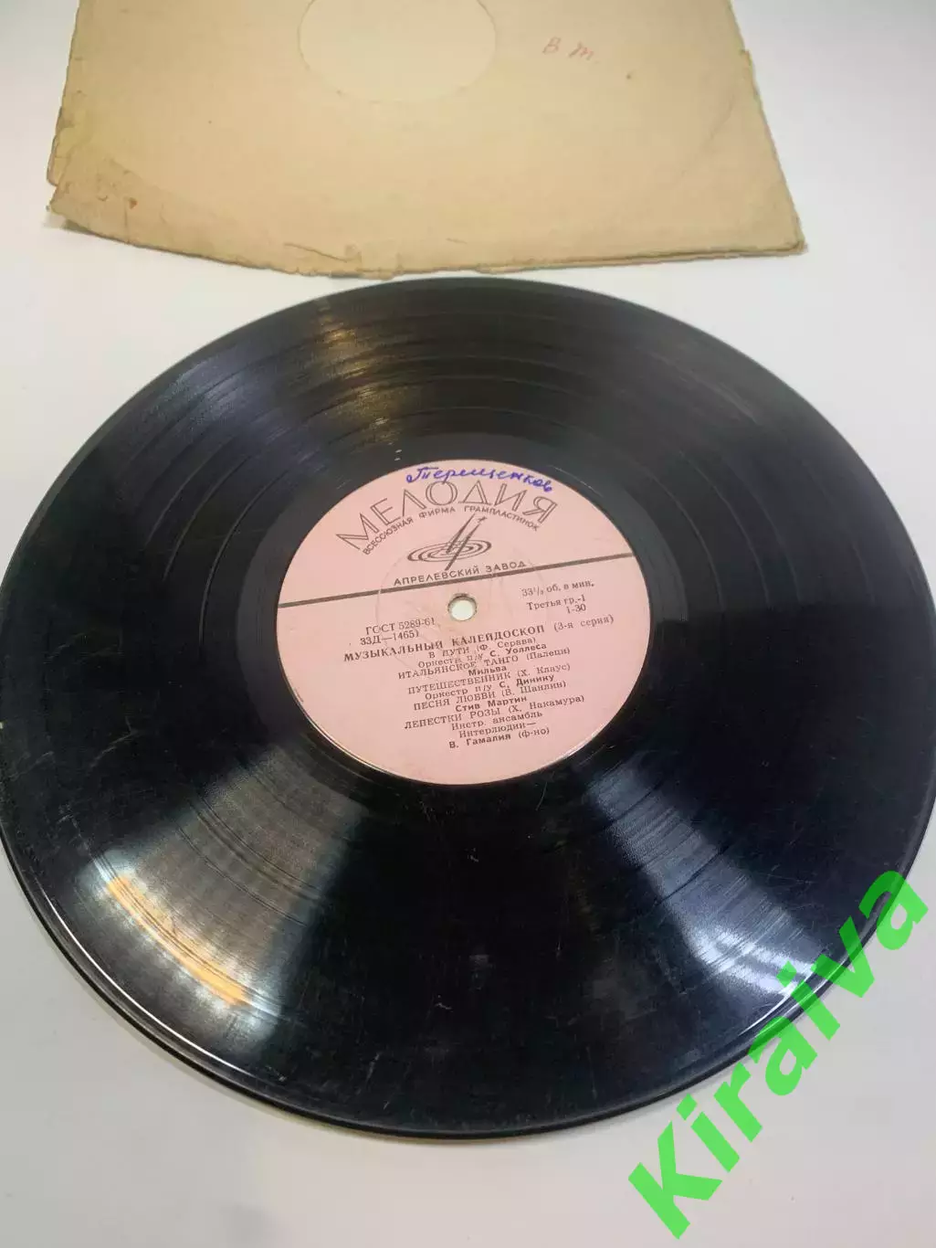 Виниловая пластинка эстрада «Музыкальный калейдоскоп (3 серия)» Мелодия СС Н2725 4