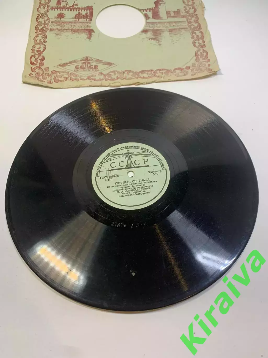 Виниловая пластинка эстрада «Уличная серенада / Скажите, как по-итальянски Н2734 1