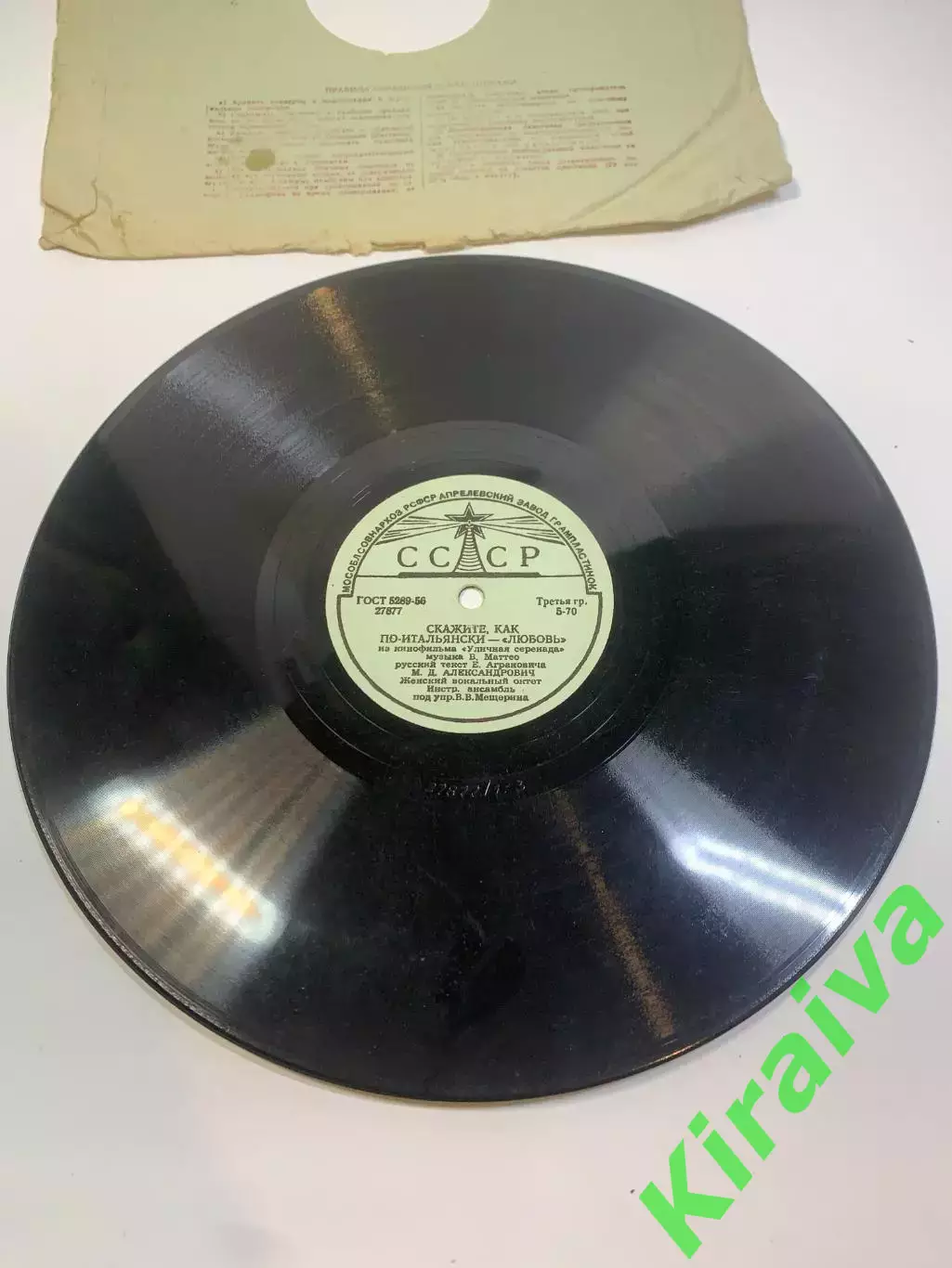 Виниловая пластинка эстрада «Уличная серенада / Скажите, как по-итальянски Н2734 4
